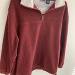 Burgundy Quarter Zip Up Red Size M Photo 2