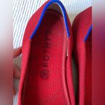 Rothy's  Vibrant Red Flats with Blue Accents Photo 6