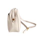 Salvatore Ferragamo Vintage Ivory Bone Leather Signature Crossbody Bag Photo 2