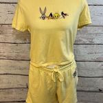 Looney Tunes  Short Set Embroidered Yellow
-Large Photo 0