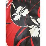 Hukilau Fashions Dress Sz 20 Red Floral Hawaiian Tropical Beach Red Black VTG Photo 6