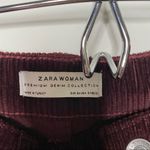 ZARA  Brown chocolate WINE Velvet Wide Leg Pants sz 2 Photo 3
