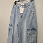 Frankie Shop Kai High Rise Wide Leg Jeans Blue Size 8 Photo 3