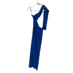 Katie May  Blue Cut Out Strapless One Sleeve Side Slit Maxi Dress Gown Size M Photo 4