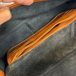 Dooney & Bourke Vtg equestrian blk Pebbled Leather with Brown Trim crossbody Photo 13