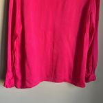claudie pierlot satin button down shirt in fuchsia Pink Size M Photo 9