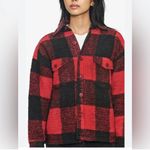 ANINE BING  Bobbi Flannel Jacket Red Coat  Size XS Photo 5