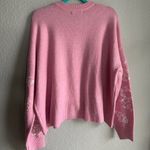 New York And Company πβ¨ Pink Sequin Crewneck Sweater Photo 5