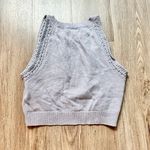 Madewell  Crochet-Trim Crop Sweater Tank in Distant Peri Size M NWT Photo 3