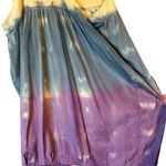 YAYA AFALO Silk Tie Dye Racerback Tank Dress Blue Size undefined Photo 3