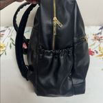 London Fog  Black Leather Backpack with Gold Zipper New without Tag Photo 4