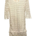 Velvet by Graham Spencer Crochet Mini Dress Women Size Small White Lace Boho Photo 0