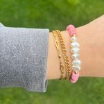 Handmade Light Pink Freshwater Pearl Bracelet Photo 0