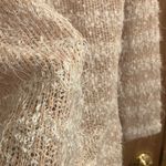 H&M peach and white stripe mohair style knit sweater woman’s size XS Photo 2