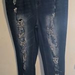 Elite Jeans Trendy Distressed Dark Blue Women's Jeans Photo 1