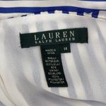 Lauren Ralph Lauren Skirt SZ 14 100% Silk Nautical Coastal Stripe Tiered Ruffle Blue Photo 2