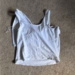 Free People  White Tied Up Bow Sleeveless Tank Top Photo 5