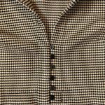 ZARA  Houndstooth Cropped Blazer Jacket Long‎ Sleeve Button Down Women's XS Photo 8