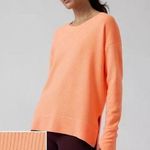Athleta  Coaster Luxe Waffle Bright Peach Pullover Sweatshirt Photo 0