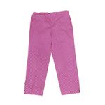 Talbots  Pink Print Heritage Ankle Pants Side Zip 12 Resortwear‎ Cotton Spandex Photo 1