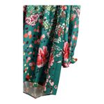 Umgee  USA Floral Green Long Sleeve Crochet Inset Tunic Dress Sz S Photo 4