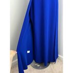 High Neck Formal Wedding Maxi Evening Prom Homecoming Dress Gown Small Blue Photo 11