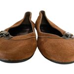 Barbara Bui BUI Brown Suede Leather Buckle Accent Ballet Flats Photo 8
