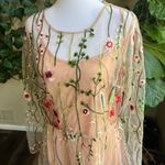 JustFab Floral Embroidered Dress in Nude | medium Photo 2