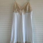 Vassarette Vintage Hollywood  Light Blue and Cream Lace Slip Photo 0