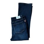 Ceros High Rise Straight Leg Ankle Jean 28” Waist Dark Wash Stretch Cotton Blend Blue Photo 2