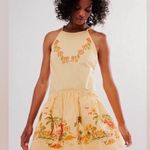 Free People  Deserted Island Mini Dress in Apricot Comb Photo 0