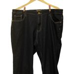 Miss Tina By Tina Knowles Women’s Jeans Size 18 Dark Denim Gold Stitching Blue Photo 0