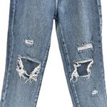 PacSun  SZ 25 Mom Jeans Mid-Rise Distressed Rips Pockets Medium Wash Blue Womens Photo 4