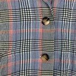 J. Jill size large new barley Multicolor Plaid Blazer lightweight blue red acada Photo 5