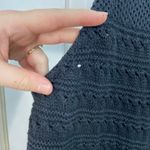 CHAPS  black thick knit fold over neck button cardigan sleeveless vest sweater XL Photo 2