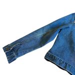 Frye And Co Denim Jean Jacket Southwestern Print Dark Wash Long Sleeve Large Blue Photo 8