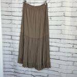 Route 66  Clothing Taupe Tiered Maxi Skirt One Size Elastic Waist Boho Western Photo 7