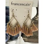 NEW! Francesca’s Tassel dangling‎ earrings Gold Photo 2
