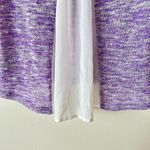 it's our time NWT It’s Our Time Juniors Medium Lavender Purple Glittery Top White Sheer Bow Photo 3