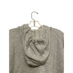 Alala Volt Hoodie Sweatshirt Women Size XS Cropped Gray Silver Metallic Active Photo 5