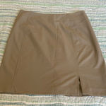 The Limited  Tan A-Line Mini Skirt with Slit Photo 0