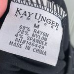 Kay Unger New York Basic Ponte Pull On Pants Black White Windowpane Size Medium Photo 4