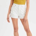 American Eagle  Outfitters • Destroyed Cuffed White Mom Shorts Photo 2