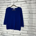 Dress Barn Blue V-Neck Pullover Sweater Large Soft Lightweight Knit Women’s Top Photo 7