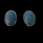Kenneth Jay Lane Blue Oval Earrings Photo 1