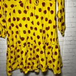 EDIE PARKER X J. CREW Yellow Strawberry Print Tiered Cover Up Dress Size XS Photo 4
