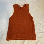 Madewell Orange Rib Knit Sweater Vest Small Cotton Heritage Normcore Cozy Warm Photo 1