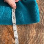 Vanity Fair T2 VTG Velour Zip Robe Teal Embroidered Long Sleeve Lounge Caftan Photo 2