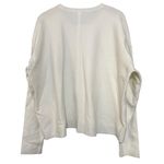 Free People  Size L White Ivory Nylon Blend Luna Oversized Drop Shoulder Sweater Photo 5