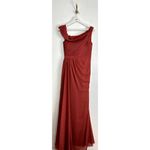 Mac Duggal  Draped One Shoulder Chiffon Gown in Crimson Red Size US 4 Photo 4